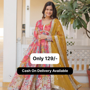 PREMIUM READYMADE ALIA CUT GOWN WITH DUPATTA SET