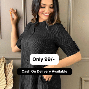 Black Katha Cotton Kurta and Palazzo Set