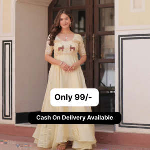 FESTIVAL SPECIAL GOLD CRUSH BEADS EMBROIDERED GOWN